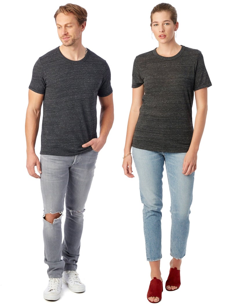 Alternative Men's Crew T-Shirt, Eco Black, Large - Image 1