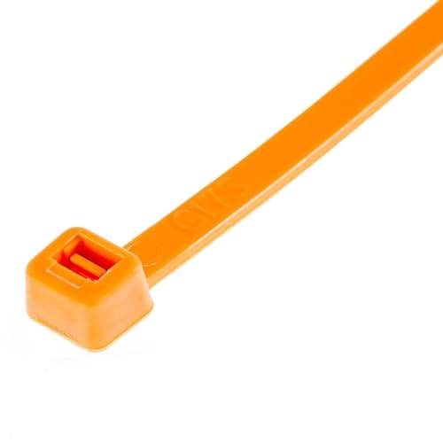 GTSE 12 Inch Orange Zip Ties, 100 Pack, 50lb Strength, UV Resistant Long Nylon Cable Ties, Self-Locking 12" Tie Wraps - Image 2