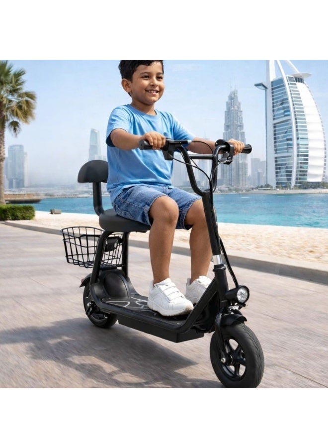 250W High-Torque Seated E-Scooter - 12-Inch Shock Absorbing Tires - Image 5