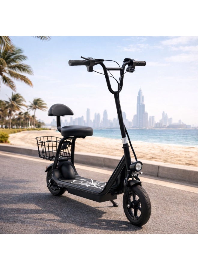 250W High-Torque Seated E-Scooter - 12-Inch Shock Absorbing Tires - Image 4