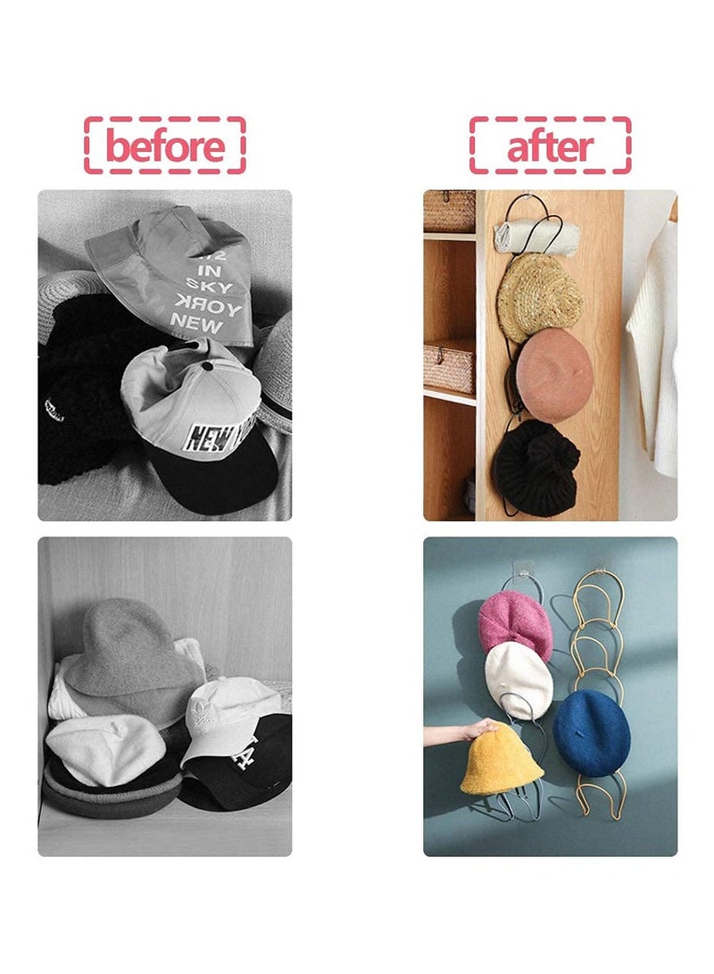 Generic Multi-Functional Hat Rack with 10 Rings - Versatile Organizer for Caps, Scarves, Handbags, and More - Space-Saving Closet Storage Solution in Black  - Image 3