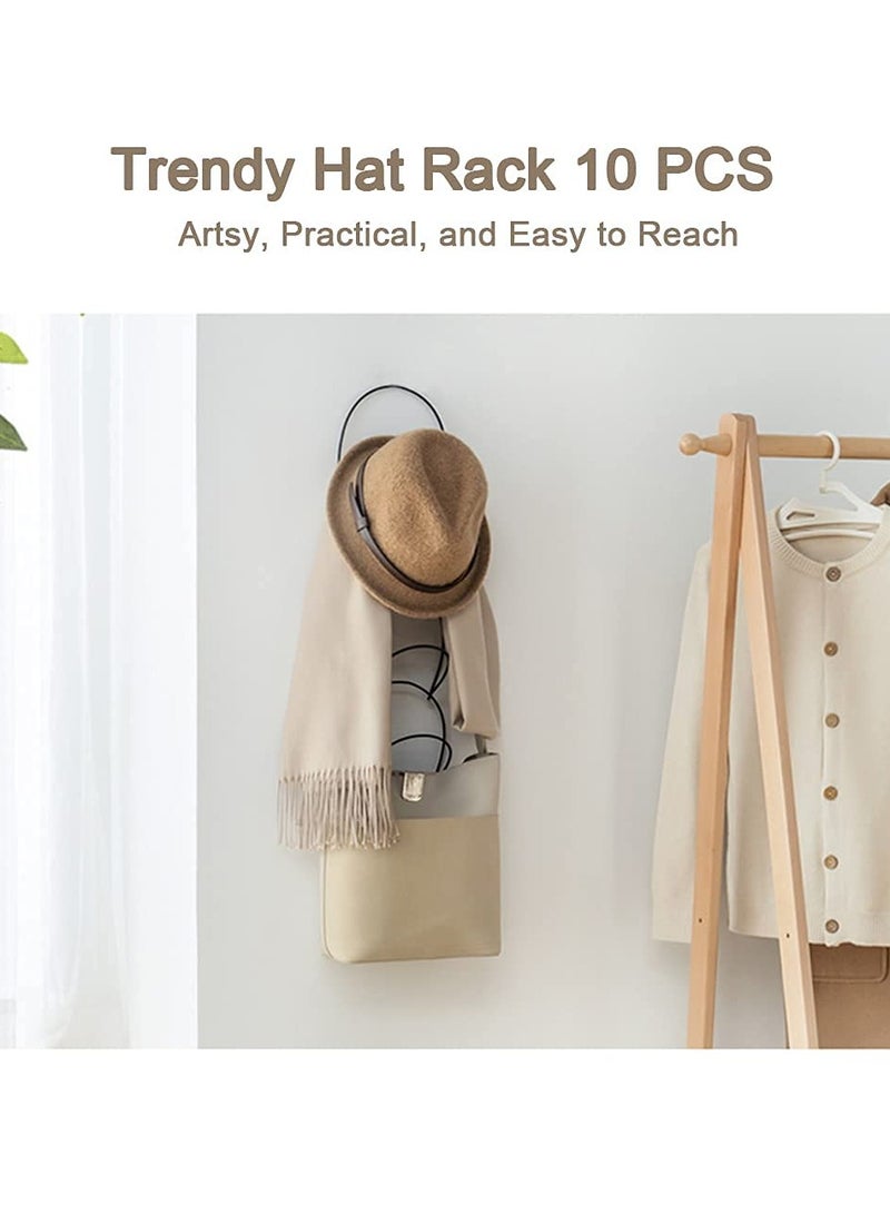 Generic Multi-Functional Hat Rack with 10 Rings - Versatile Organizer for Caps, Scarves, Handbags, and More - Space-Saving Closet Storage Solution in Black  - Image 4