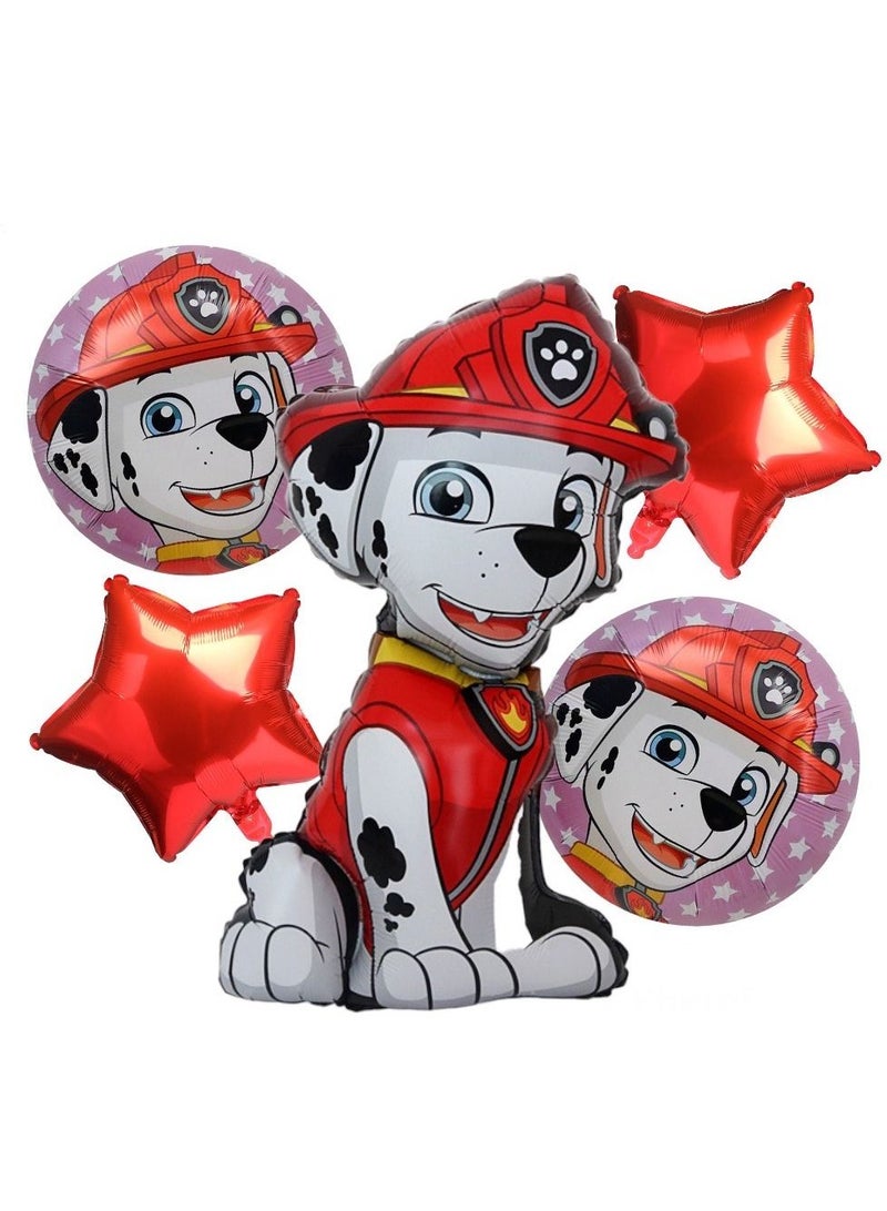 Highland 5 Piece Marshall Paw Patrol Balloons for Paw Patrol Birthday Decorations - Image 1