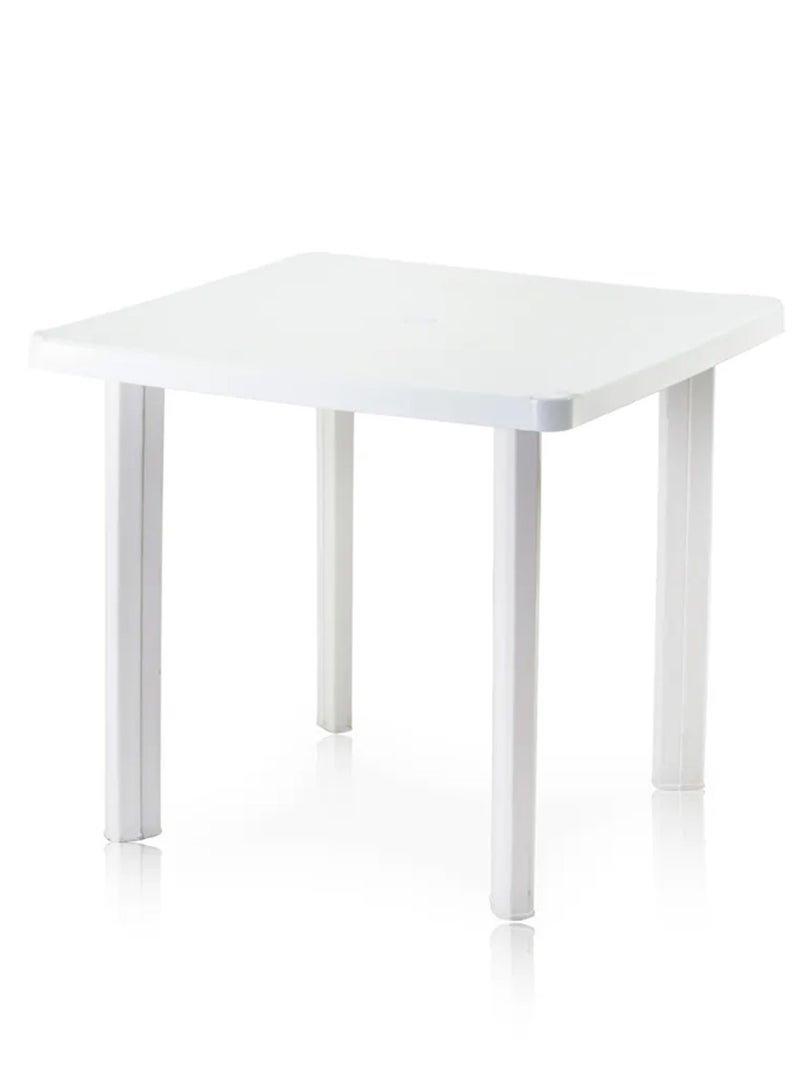 Concept home Plastic Kitchen Table Sleek and Functional size 80 cm Light Beige/White - Image 5