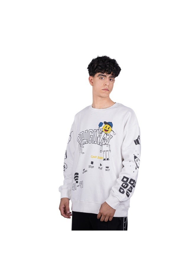 Coup Mens - Crew Neck Original Print Sweatshirt - Image 1