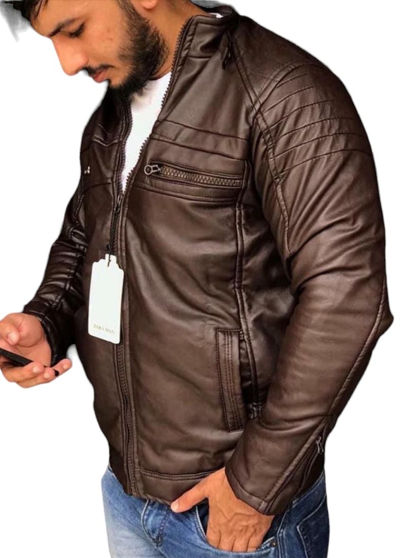 Leather Jacket Dark Brown  - Image 1
