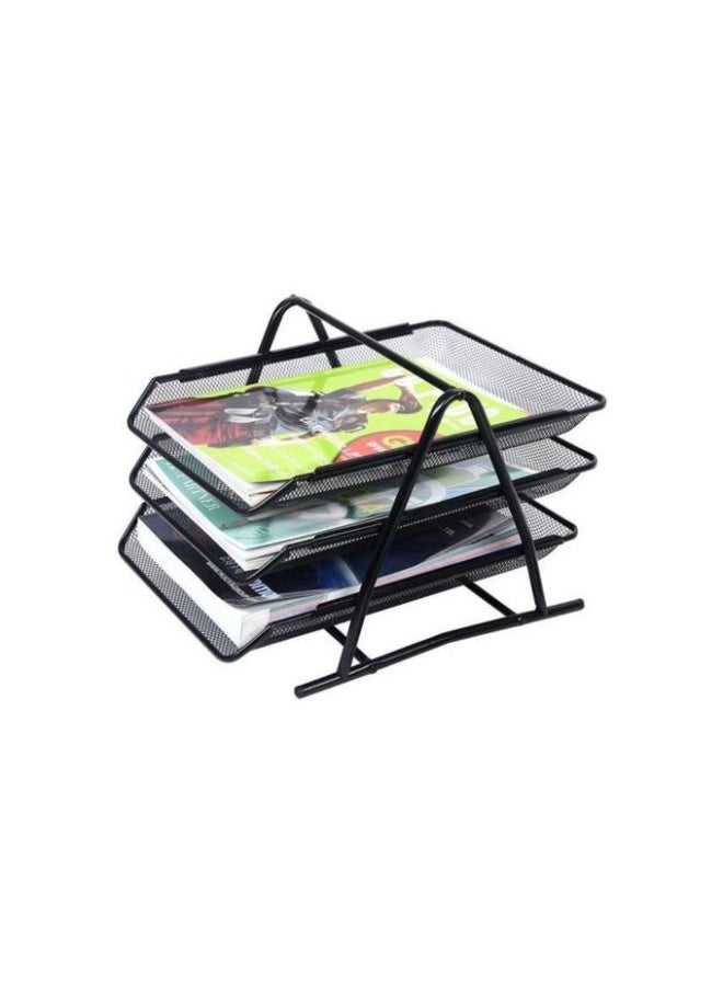 طقم مستلزمات مكتب شبكى معدنى مكون من 5 قطع لتنظيم الاوراق والاقلام شكل ديكورى على المكتب - Image 2