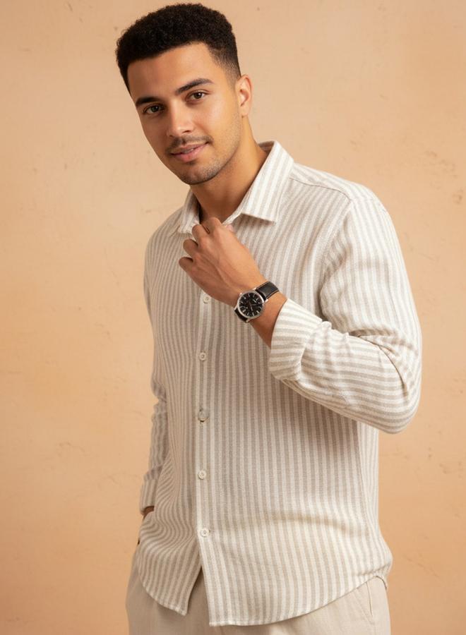 TRULOOM Men Striped Regular Fit Shirt - Image 1