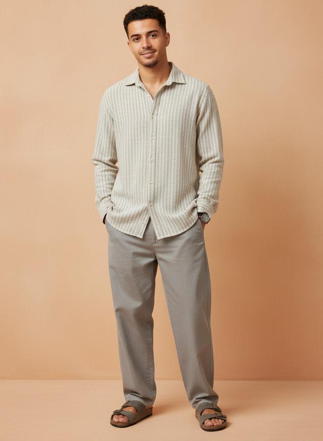 TRULOOM Men Striped Regular Fit Shirt - Image 5