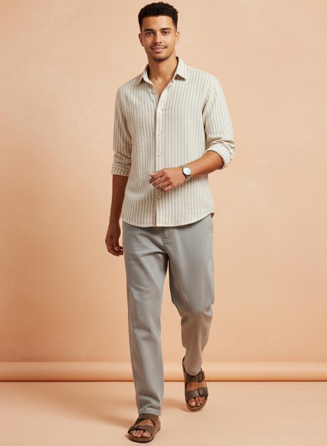 TRULOOM Men Striped Regular Fit Shirt - Image 2