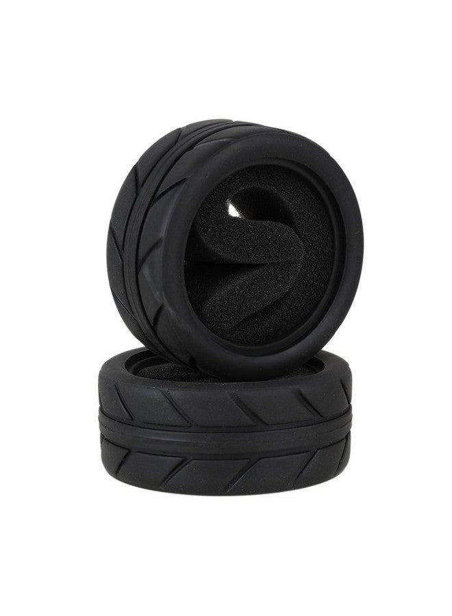 BQLZR 2.56 Od Black Rc 1:10 Arrows Pattern Rubber Tyre Tire Fit On Road Racing Car Pack Of 4 - Image 2
