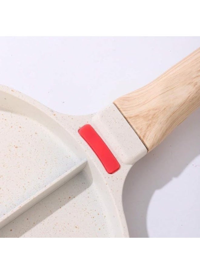 سبيس شوب طاسة سيراميك غير لاصقة مقسمة ل 3 خانات بيد خشب - Image 5