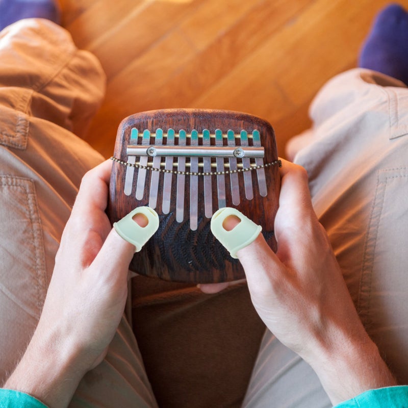 2 Pairs of Kalimba Finger Protectors Anti- Finger Covers Silicone Thumb Sleeves - Image 3
