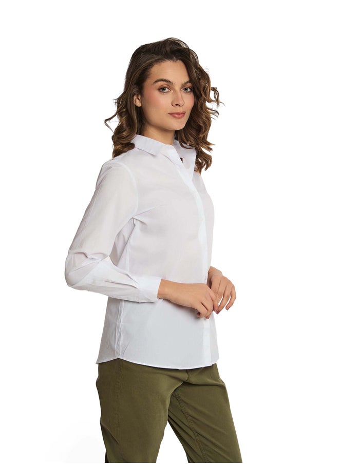 DALYDRESS - Fancy Long Sleeve Blouse With Neck Trim - Image 1