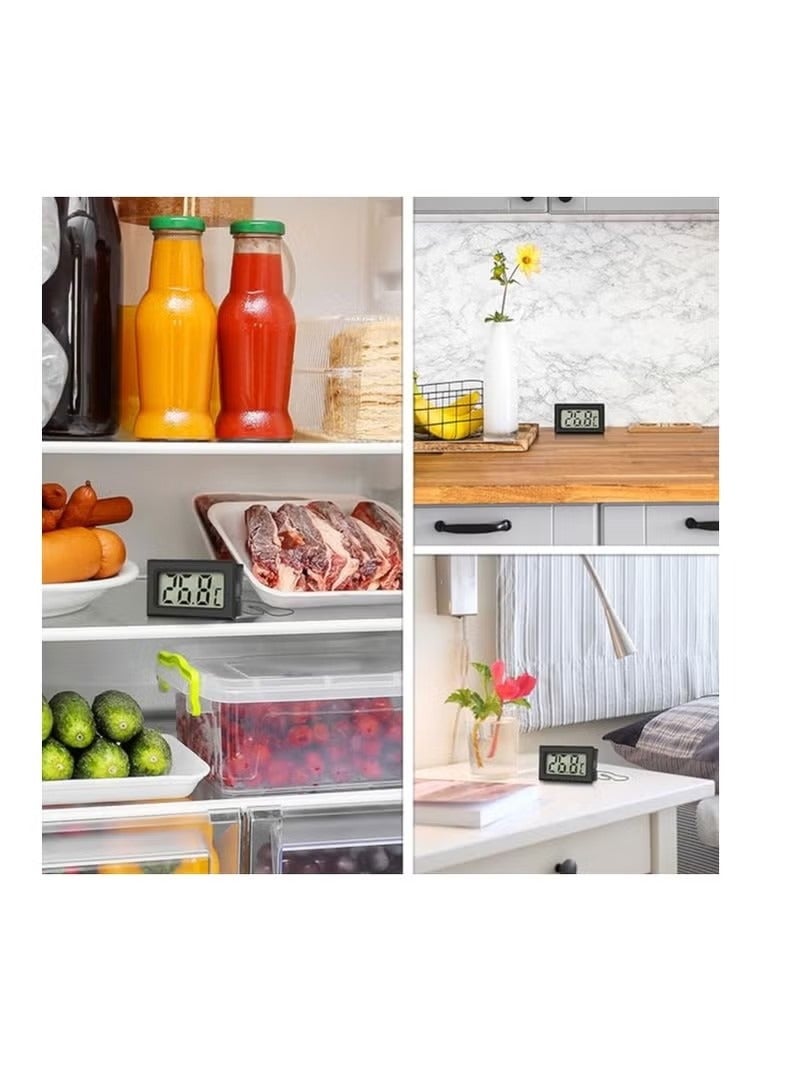 Realfrog 4 x Mini LCD Digital Thermometer with Probe Electronic Temperature Monitor for Aquarium Refrigerator Greenhouse and Car - Image 4