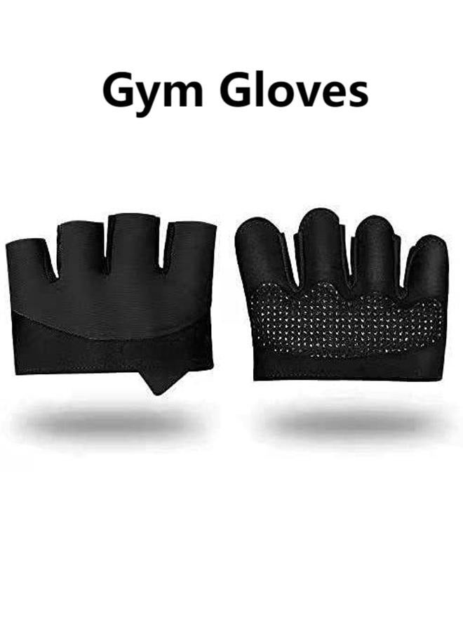 دوغي قفازات التمرين فائقة القبضة أربعة أصابع ، قفازات رياضية مبطنة لحماية راحة اليد قفازات اللياقة البدنية فائقة التهوية وخفيفة الوزن للنساء / الرجال - Image 1