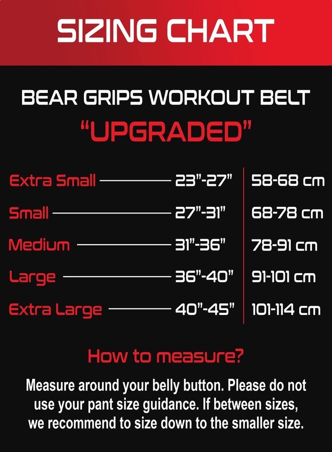 Bear Grips Weight Lifting Belt - Locking Buckle, Nylon, Squat & Deadlift Belt, Workout & Exercise Belt | Stealth Black (Medium) - Image 4