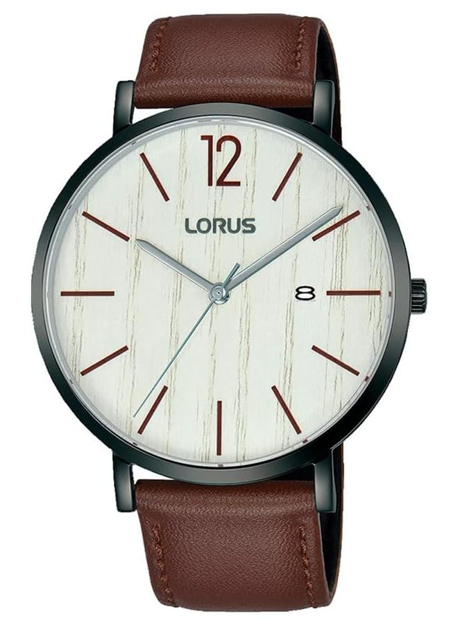 LORUS Mens Analog Quartz Watch With Leather Bracelet Rh999Mx9 - Image 1