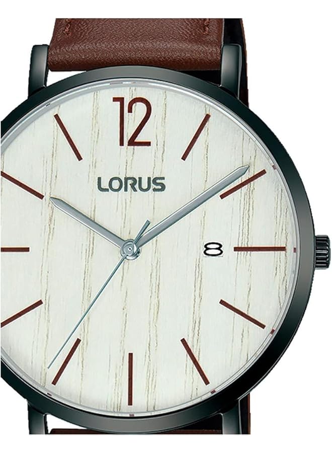 LORUS Mens Analog Quartz Watch With Leather Bracelet Rh999Mx9 - Image 2
