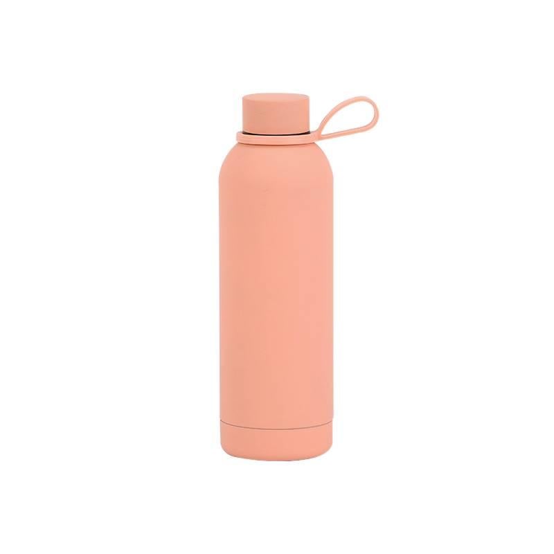 500 ml Stainless Steel Coffee Mug with Easy Carry Handle and Straw Top - Image 1