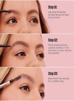 benefit Benefit Cosmetics Mini Precisely, My Brow Pencil - Waterproof Eyebrow Definer 03 Warm Light Brown: Ultra-Fine, Smudge-Proof Brow Pencil for Natural, Hair-Like Definition  - Image 2