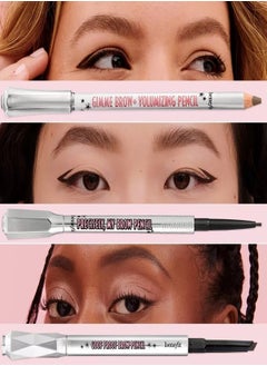 benefit Benefit Cosmetics Mini Precisely, My Brow Pencil - Waterproof Eyebrow Definer 03 Warm Light Brown: Ultra-Fine, Smudge-Proof Brow Pencil for Natural, Hair-Like Definition  - Image 3