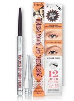 benefit Benefit Cosmetics Mini Precisely, My Brow Pencil - Waterproof Eyebrow Definer 03 Warm Light Brown: Ultra-Fine, Smudge-Proof Brow Pencil for Natural, Hair-Like Definition  - Image 1