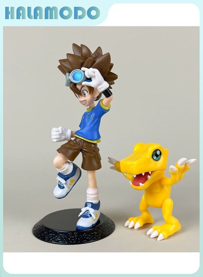 هالامودو ديجيمون 2 -قطعة مجموعة من 17 سم تايتشي ياغامي وأغومون فيغورين نماذج مذهلة سطح المكتب الديكور - Image 2
