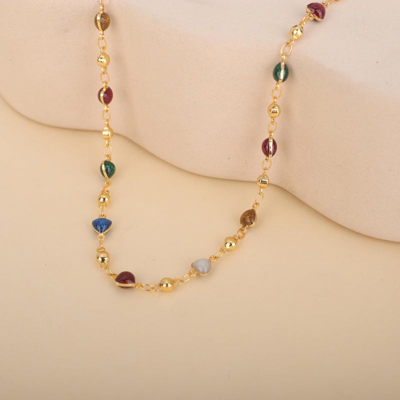 YERTTER Chic Colorful Crystal Zircon Choker Necklace Gold Short Collar Statement Adjustable Collar Choker for Women - Image 4