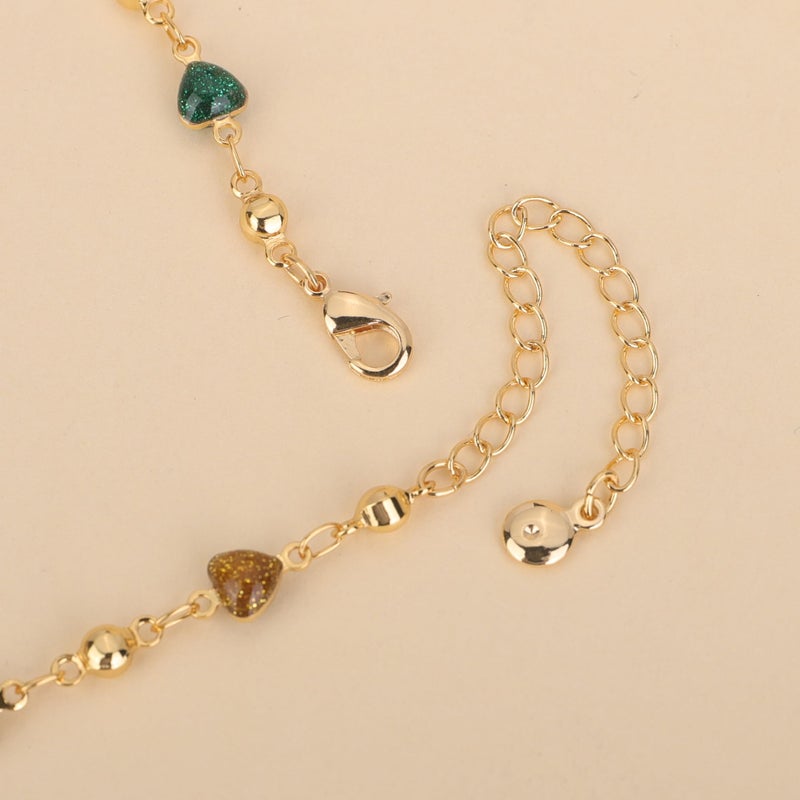 YERTTER Chic Colorful Crystal Zircon Choker Necklace Gold Short Collar Statement Adjustable Collar Choker for Women - Image 5