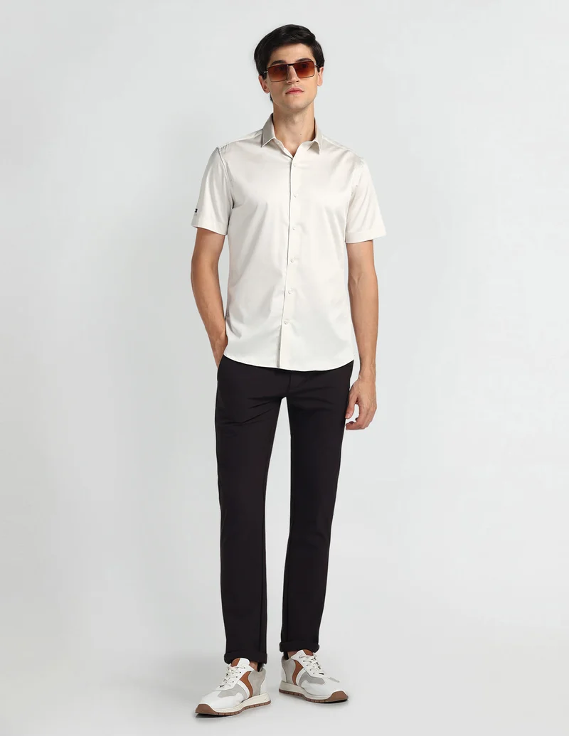 Arrow White Brooklyn Ultra Slim Fit Solid Shirt for Men | Best Price UAE