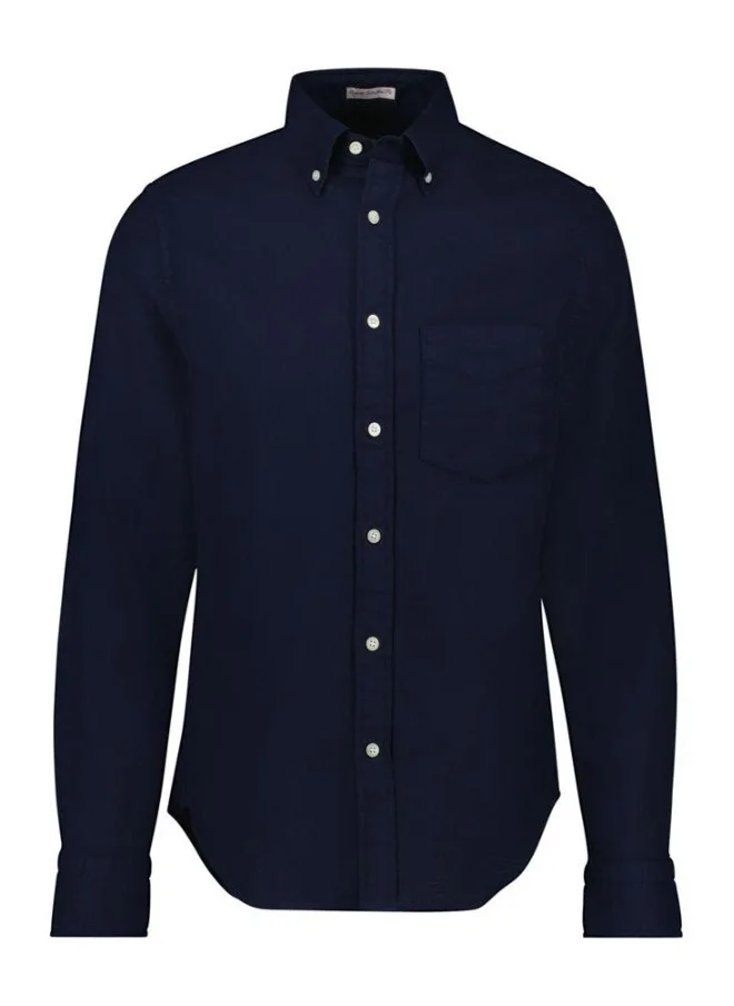 غانت Regular Fit Garment Dyed Waffle Shirt