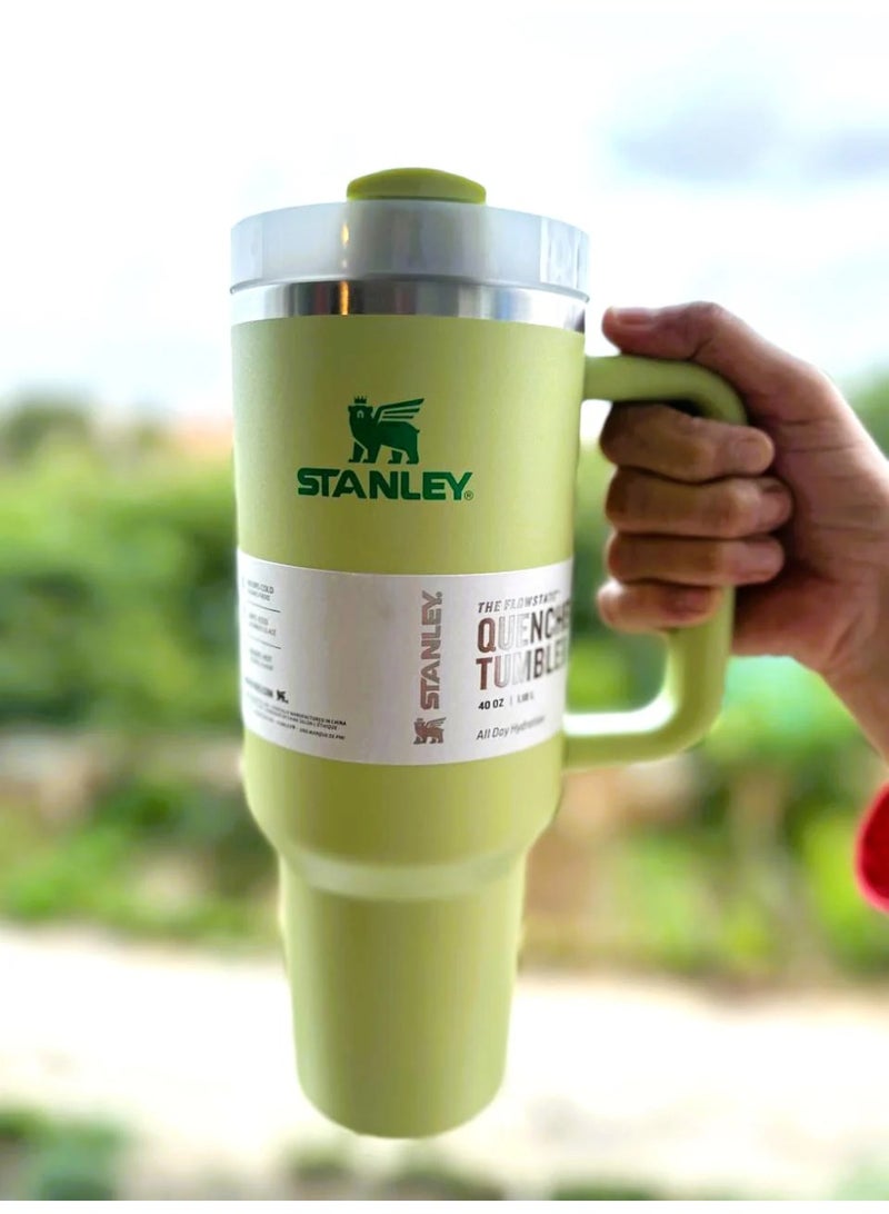 STANLEY 40 oz Light Green Stainless Steel Tumbler - Image 2