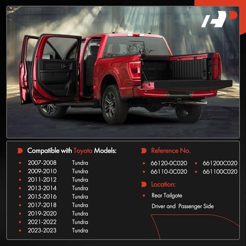A-Premium APremium Rear Tailgate Hinge Assembly Compatible with Toyota Tundra 20072023 Rear Driver Passenger Side 2PC Set - Image 3