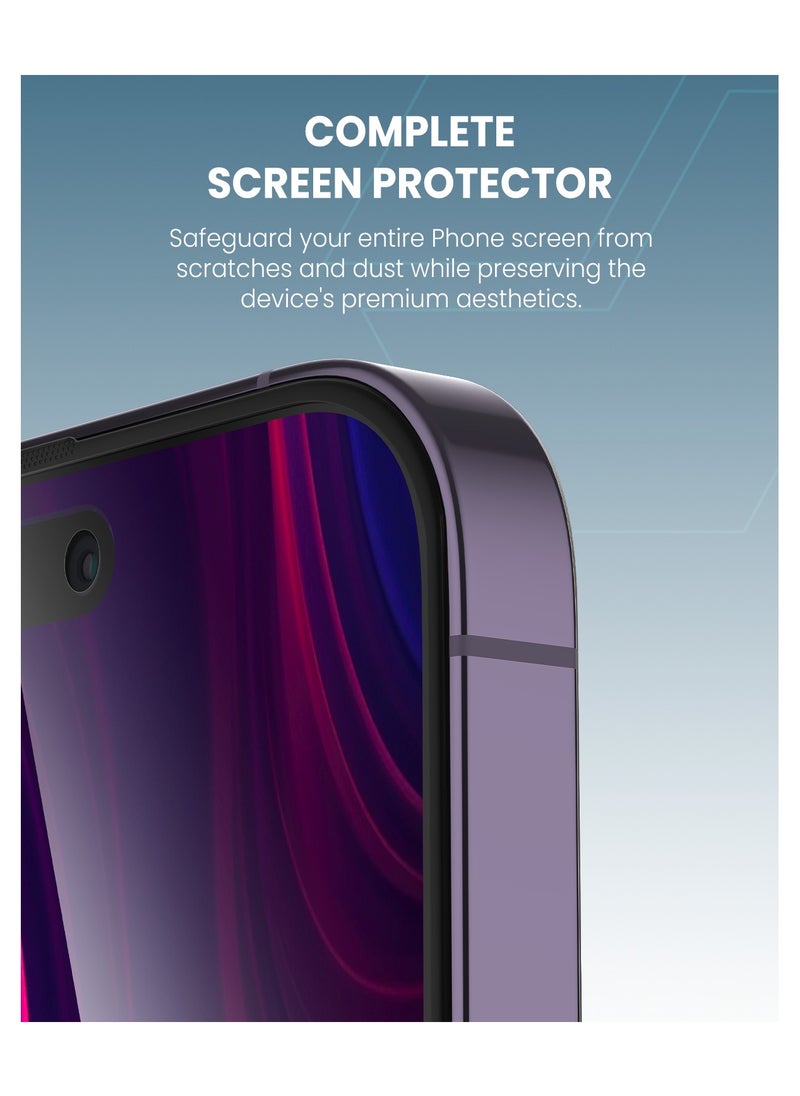 Moxedo Moxedo Ultra Shield Tempered Glass Screen Protector HD Clear 9H Hardness Full Coverage with Auto-Align Easy Applicator Compatible for iphone 14 Pro Max 6.7 inch  - Image 2