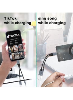 Generic Lightning to 3.5mm headphones and charger cable adapter, headphone Converter splitter supports music + charging +HiFi+Mic+ control for iPhone 14 Pro Max/14 13 12 11 X  8 (OTG not supported)  - Image 5