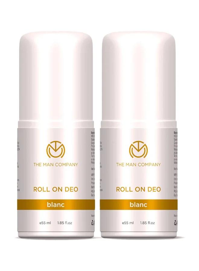ذا مان كومباني Deodrant Roll On For Men - Blanc, Prevents Bacteria - 55Ml