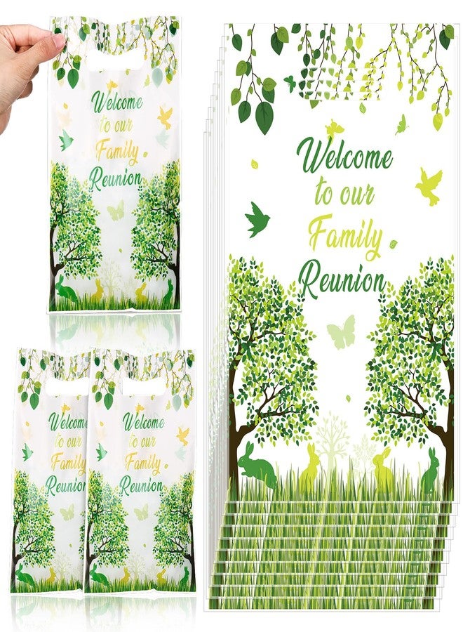 Saypacck 50 Pcs Party Treat Bags Plastic Candy Cookie Goody Bags Gift Party Supplies Favor(Family Reunion - Image 1
