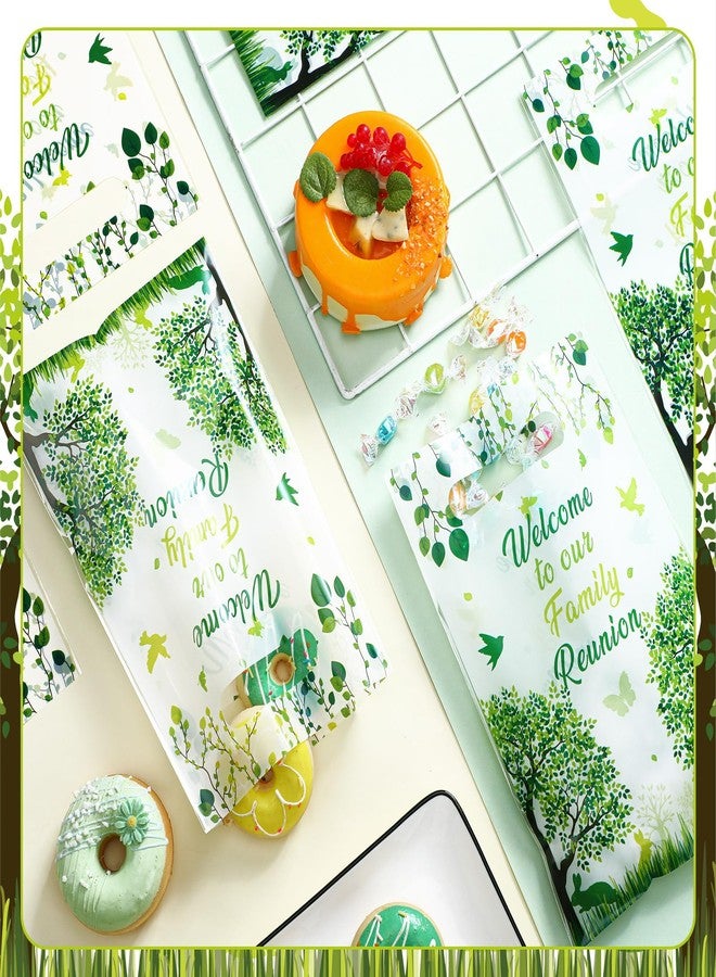 Saypacck 50 Pcs Party Treat Bags Plastic Candy Cookie Goody Bags Gift Party Supplies Favor(Family Reunion - Image 3