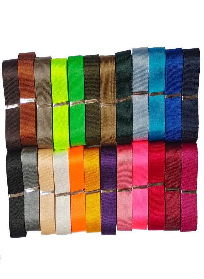 MONIDOOR Nylon Webbing 1 Inch 24 Yards 24 Colors Durable Flat Nylon Webbing Strap for Backpack,Cargo Strap,Pet Leash or Collar,Gardening,Craft (Mixed Color 1,1 Inch,252551) - Image 3