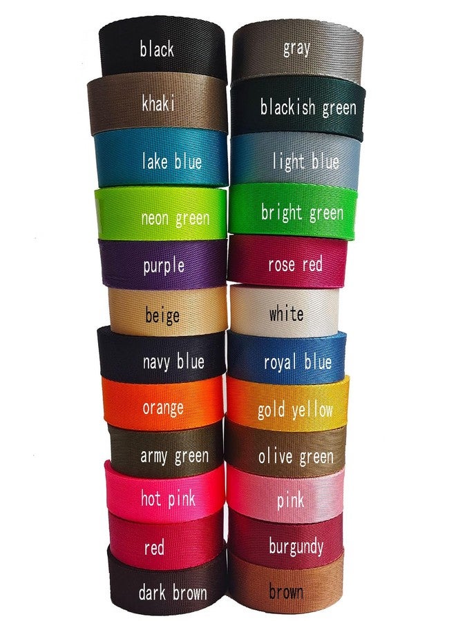 MONIDOOR Nylon Webbing 1 Inch 24 Yards 24 Colors Durable Flat Nylon Webbing Strap for Backpack,Cargo Strap,Pet Leash or Collar,Gardening,Craft (Mixed Color 1,1 Inch,252551) - Image 5