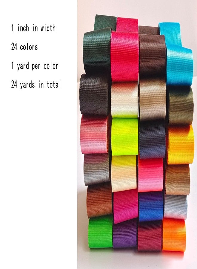MONIDOOR Nylon Webbing 1 Inch 24 Yards 24 Colors Durable Flat Nylon Webbing Strap for Backpack,Cargo Strap,Pet Leash or Collar,Gardening,Craft (Mixed Color 1,1 Inch,252551) - Image 2
