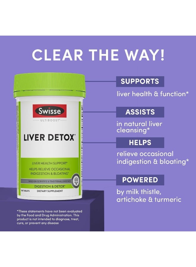 Milk Thistle Liver Cleanse Detox And Repair Liver Supplement And Liver Support Milk Thistle + Turmeric + Artichoke Extract Milk Thistle Liver Detox And Fatty Liver Supplement 180 Liver Pills - Image 2