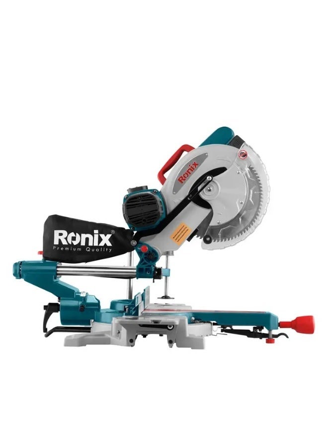RONIX 2000W Sliding Miter Saw 255mm, 5300RPM, Laser Guide, German Engineering #Ronix 5302 - Image 1