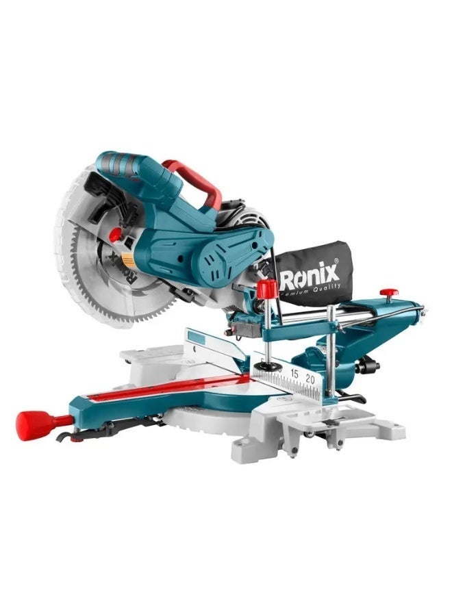 RONIX 2000W Sliding Miter Saw 255mm, 5300RPM, Laser Guide, German Engineering #Ronix 5302 - Image 2