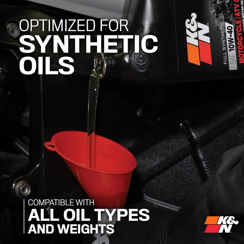Kn Motorcycle Oil Filter: High Performance, Premium, Designed to be used with Synthetic or Conventional Oils: Fits Select Kawasaki, Suzuki, Beta Vehicles, KN-207 - Image 5