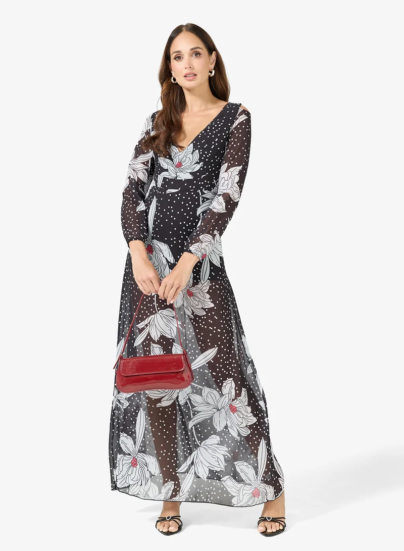 Ella  Floral Print Dress for Women | Best Price UAE