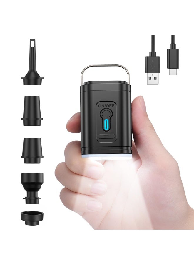 Hihonor Mini Air Pump for Inflatables Portable, Electric Type-C Rechargeable Quickly Inflate Deflate for Pool Floats Air Mattress Swimming Ring Vacuum Storage Bags - Image 1