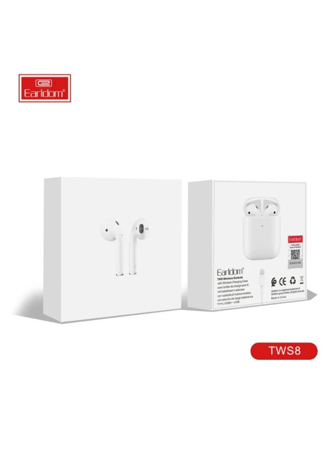 Earldom TWS-8 True Wireless Earbuds, Waterproof Bluetooth 5.0 Wireless Headphones with Microphone and In-Ear Charging Case, TWS Earbuds - Image 1