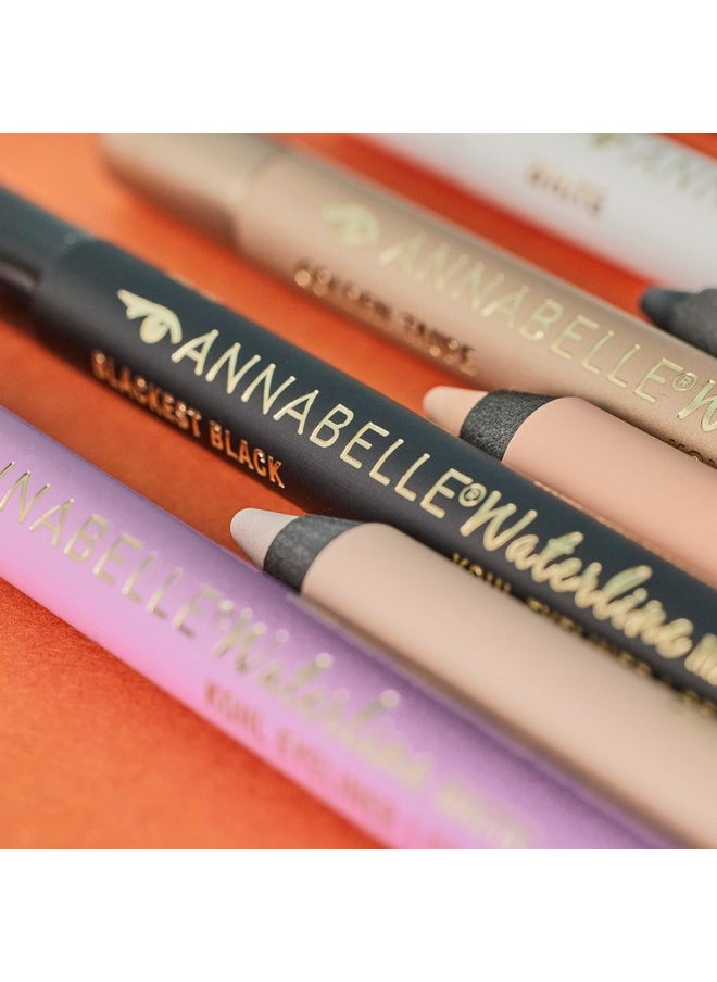 Annabelle - Annabelle Waterline Matte Kohl Eyeliner Pencil, Blackest Black, Intense Colours, Matte Finish, Easy-To-Apply, Long-Lasting 10H, Waterproof, Transfer-proof, Cruelty-Free, 1.2 g - Image 1
